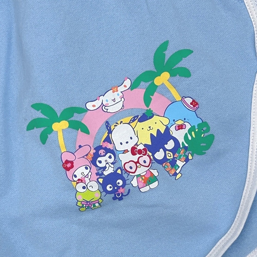 Hello Kitty and Friends Womens XXL Light Blue Graphic Dolphin Shorts Sanrio NEW - Picture 5 of 8